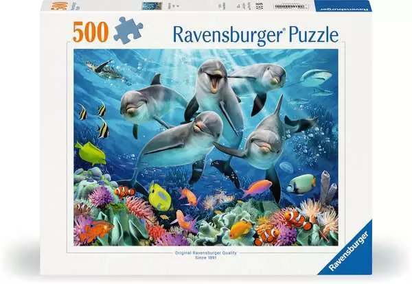 Ravensberger Matratzen Puzzle 500 Teile - Delfine im Korallenriff