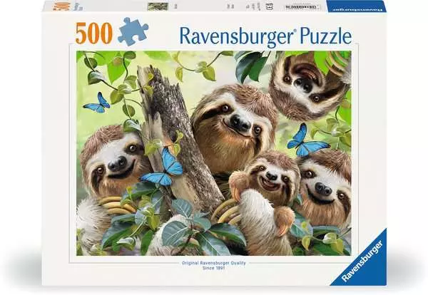 Ravensberger Matratzen Puzzle 500 Teile - Faultier Selfie