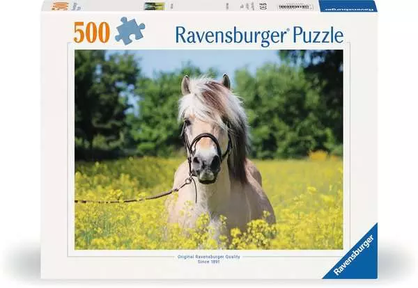 Ravensberger Matratzen Puzzle 500 Teile - Pferd im Rapsfeld