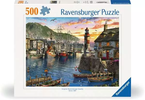 Ravensberger Matratzen Puzzle 500 Teile - Morgens am Hafen