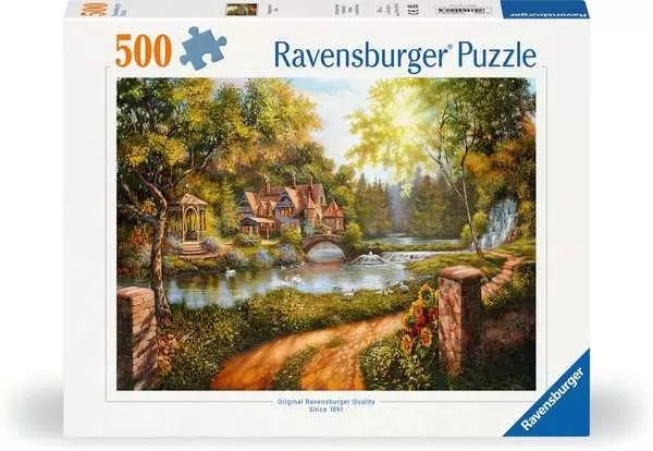 Ravensberger Matratzen Puzzle 500 Teile - Cottage am Fluß