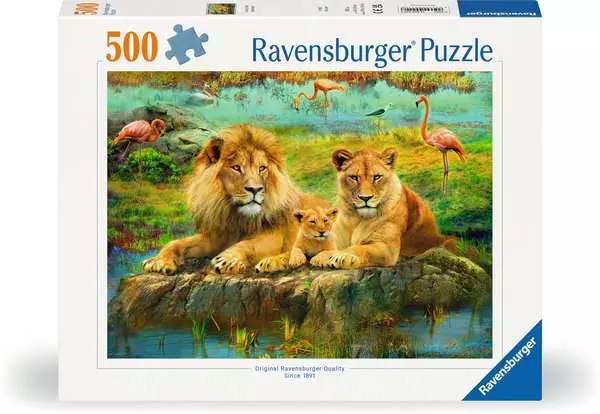 Ravensberger Matratzen Puzzle 500 Teile - Löwen in der Savanne