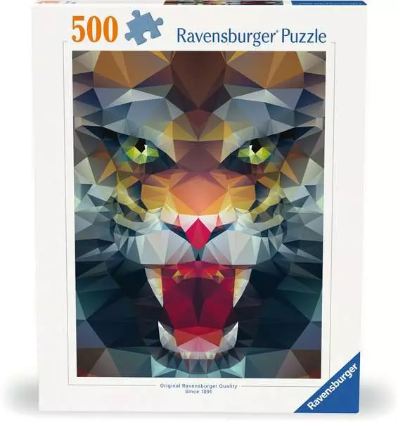 Ravensberger Matratzen Puzzle 500 Teile - Löwe aus Polygonen