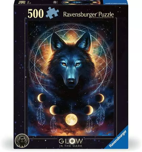 Ravensberger Matratzen Puzzle 500 Teile - Leuchtender Wolf