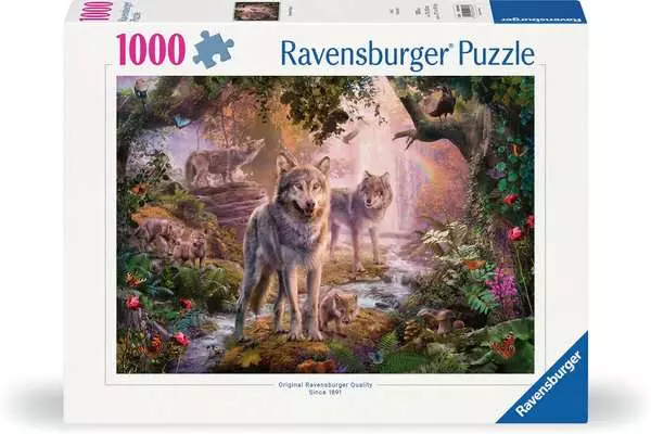 Ravensberger Matratzen Puzzle 1000 Teile - Wolfsfamilie im Sommer