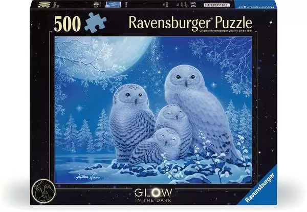 Ravensberger Matratzen Puzzle 500 Teile - Eulen im Mondschein