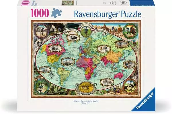 Ravensberger Matratzen Puzzle 1000 Teile - Mit Fahrrad um die Welt