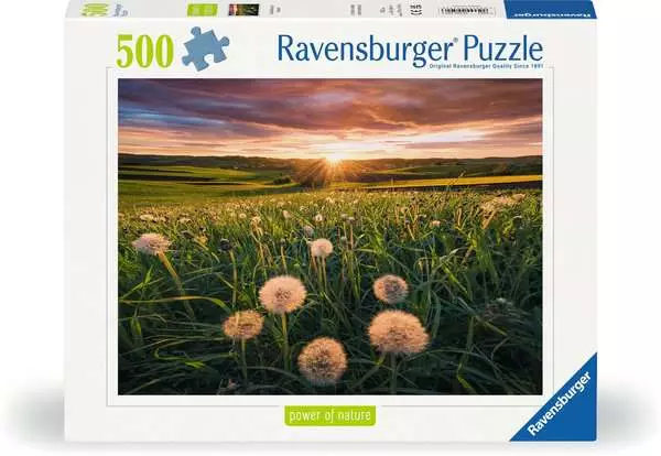 Ravensberger Matratzen Puzzle 500 Teile - Pusteblumen im Sonnenuntergang