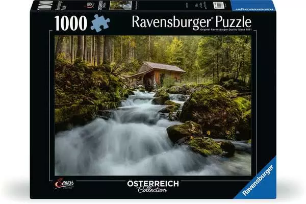 Ravensberger Matratzen Puzzle 1000 Teile - Mühle am Gollinger Wasserfall