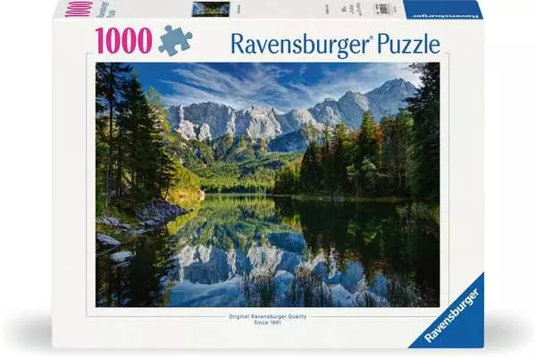 Ravensberger Matratzen Puzzle 1000 Teile - Eibsee mit Wettersteingebirge und Zugspitze