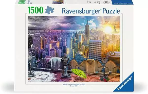 Ravensberger Matratzen Puzzle 1500 Teile - New York im Winter und Sommer