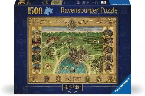 Ravensberger Matratzen Puzzle 1500 Teile - Hogwarts Karte