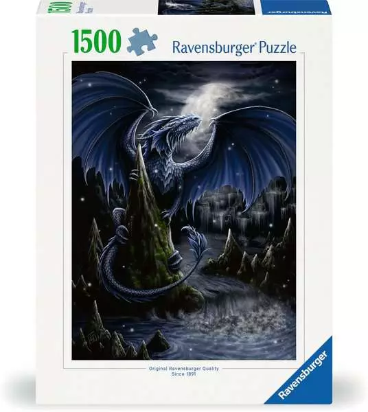 Ravensberger Matratzen Puzzle 1500 Teile - Der Schwarzblaue Drache