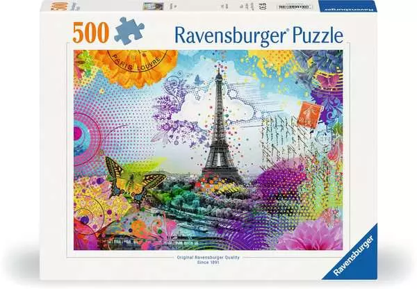 Ravensberger Matratzen Puzzle 500 Teile - Postkarte aus Paris