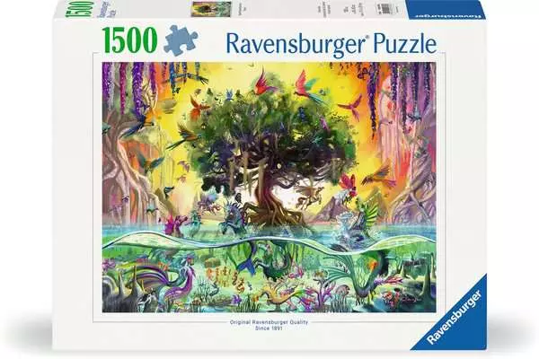 Ravensberger Matratzen Puzzle 1500 Teile - Das Einhorn aus dem See und seine Freunde