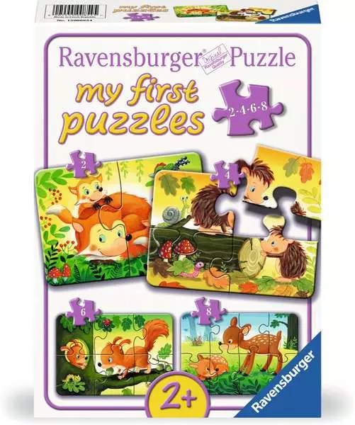 Ravensberger Matratzen Kinderpuzzle ab 2 Jahren - Kleine Tierfamilien - 2 + 4 + 6 + 8 Teile