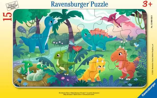 Ravensberger Matratzen Kinderpuzzle ab 3 Jahren - Die kleinen Dinos - 15 Teile