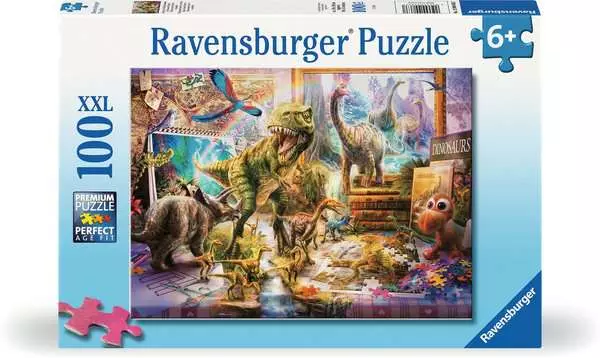 Ravensberger Matratzen Kinderpuzzle ab 6 Jahren - Dinos im Kinderzimmer - 100 Teile