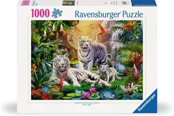 Ravensberger Matratzen Puzzle 1000 Teile - Familie der Weißen Tiger