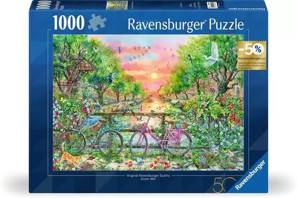 Ravensberger Matratzen Puzzle 1000 Teile - Verträumte Fahrräder in Amsterdam