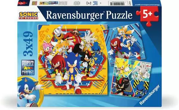 Ravensberger Matratzen Kinderpuzzle ab 5 Jahren - Die Abenteuer von Sonic - 49 Teile