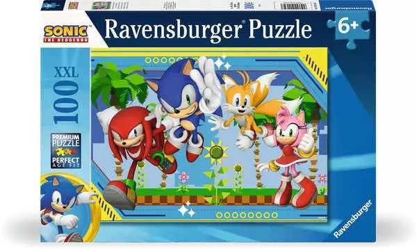 Ravensberger Matratzen Kinderpuzzle ab 6 Jahren - Nichts kann Sonic aufhalten - 100 Teile