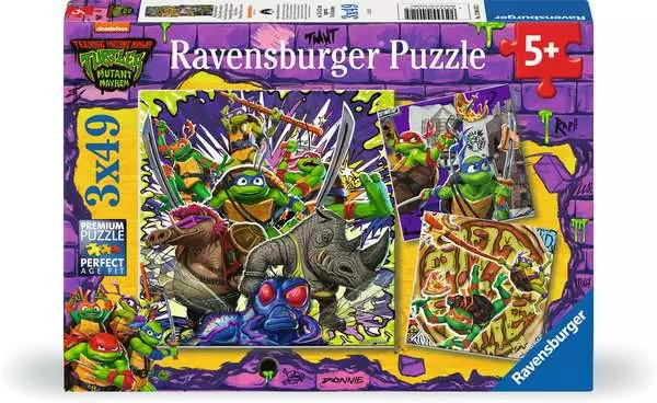 Ravensberger Matratzen Kinderpuzzle ab 5 Jahren - Ninja Turtles - 49 Teile