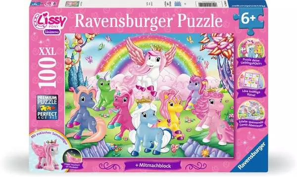 Ravensberger Matratzen Kinderpuzzle ab 6 Jahren - Lissy Pony Activity Puzzle - 100 Teile