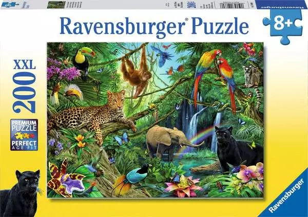 Ravensberger Matratzen Kinderpuzzle ab 8 Jahren - Tiere im Dschungel - 200 Teile