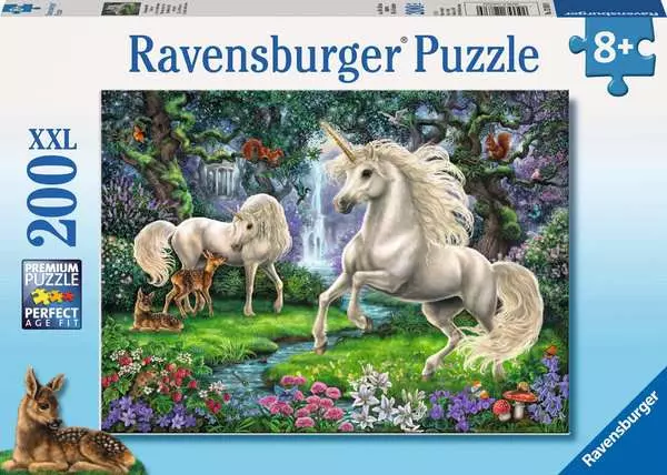 Ravensberger Matratzen Kinderpuzzle ab 8 Jahren - Geheimnisvolle Einhörner - 200 Teile