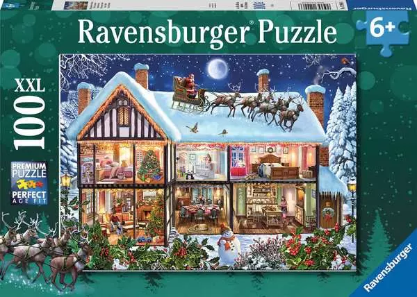 Ravensberger Matratzen Kinderpuzzle ab 6 Jahren - Weihnachten zu Hause - 100 Teile