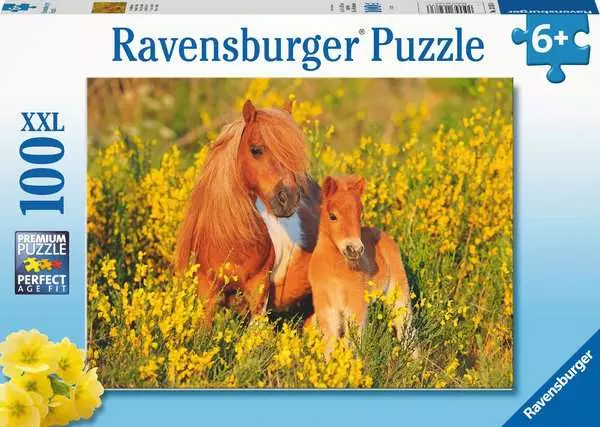 Ravensberger Matratzen Kinderpuzzle ab 6 Jahren - Shetlandponys - 100 Teile