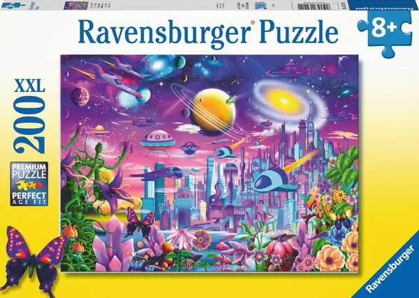 Ravensberger Matratzen Kinderpuzzle ab 8 Jahren - Kosmische Stadt - 200 Teile