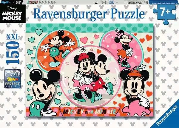 Ravensberger Matratzen Kinderpuzzle ab 7 Jahren - Unser Traumpaar Mickey und Minnie - 150 Teile