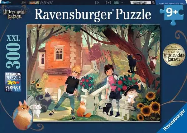 Ravensberger Matratzen Kinderpuzzle ab 9 Jahren - Die Katzenflüsterer Nova und Henry - 300 Teile