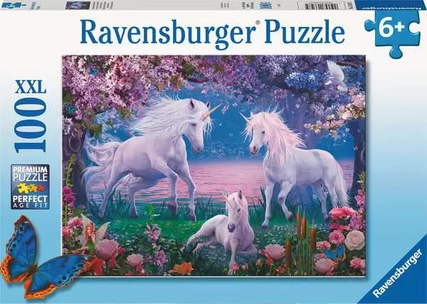 Ravensberger Matratzen Kinderpuzzle ab 6 Jahren - Bezaubernde Einhörner - 100 Teile