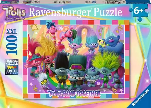 Ravensberger Matratzen Kinderpuzzle ab 6 Jahren - Die Trolls-Band - 100 Teile