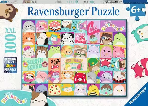 Ravensberger Matratzen Kinderpuzzle ab 6 Jahren - Viele bunte Squishmallows - 100 Teile