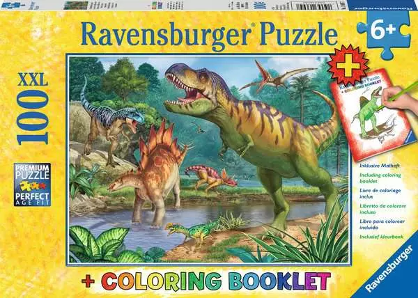 Ravensberger Matratzen Kinderpuzzle ab 6 Jahren - Welt der Dinosaurier - 100 Teile