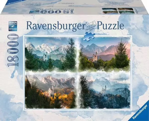 Ravensberger Matratzen Puzzle 18000 Teile - Märchenschloss in 4 Jahreszeiten