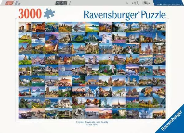 Ravensberger Matratzen Puzzle 3000 Teile - 99 Beautiful Places in Europe