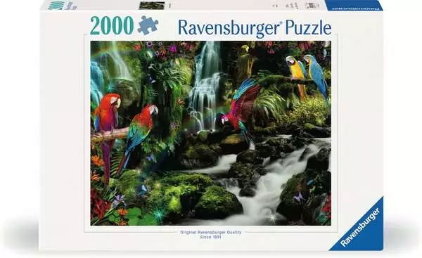 Ravensberger Matratzen Puzzle 2000 Teile - Bunte Papageien im Dschungel