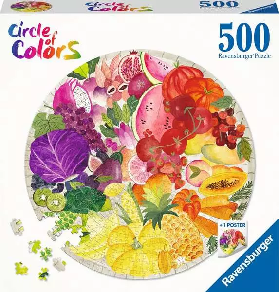 Ravensberger Matratzen Puzzle 500 Teile - Circle of Colors - Fruits & Vegetables