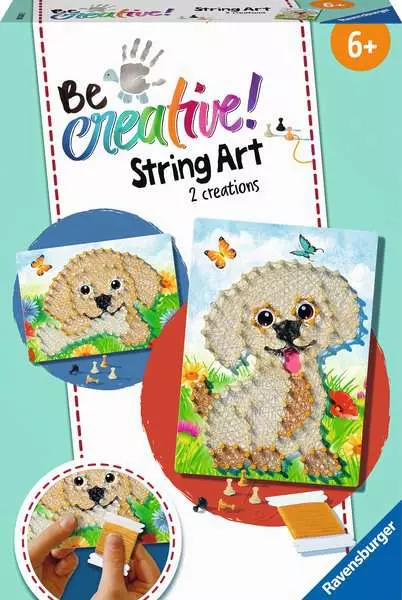 Ravensberger Matratzen String Art Hunde - Bastelset für Kinder ab 6 Jahren