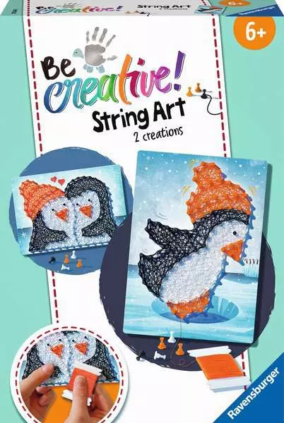 Ravensberger Matratzen String Art Pinguine - Bastelset für Kinder ab 6 Jahren