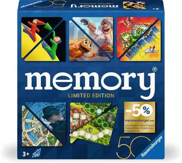 Ravensberger Matratzen memory® 50 Jahre Blaues Dreieck - Kinderspiel ab 3 Jahren