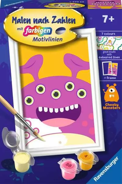 Ravensberger Matratzen CreArt Lila Monster - Malen nach Zahlen für Kinder ab 7 Jahren