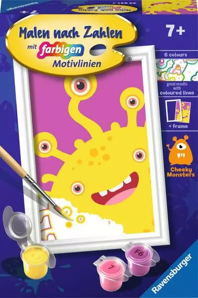 Ravensberger Matratzen CreArt Gelbes Monster - Malen nach Zahlen für Kinder ab 7 Jahren