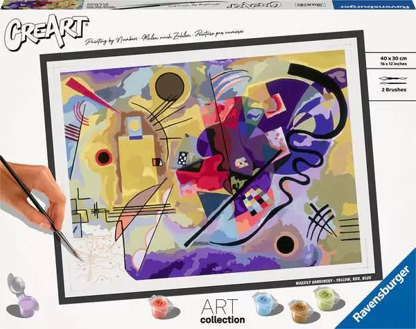 Ravensberger Matratzen CreArt ART Collection: Gelb, Rot, Blau (Kandinsky) - Malen nach Zahlen für Erwachsene