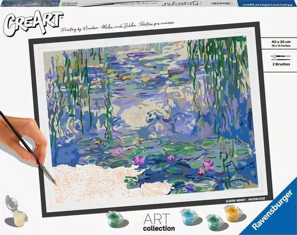 Ravensberger Matratzen CreArt ART Collection: Seerosen (Monet) - Malen nach Zahlen für Erwachsene